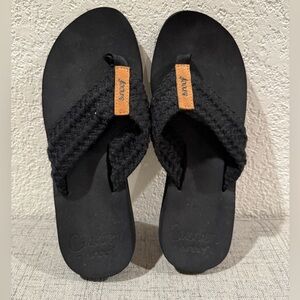 Reef Cushion Threads Black and Tan Women's Sandals